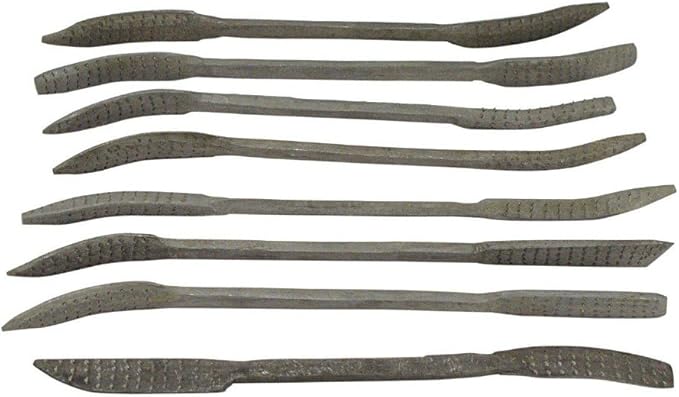 SE Heavy Wood Rasp Riffler File Set - Assorted Files for Rasp Cuts - Wood Shaping Tool - Set of 8 Pcs - 7408WFR