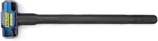 Estwing 6-Pound Hard Face Sledge Hammer - 24-Inch Indestructible Handle, Locked Steel Head, Vulcanized Rubber Grip for Demolition & Stake Driving