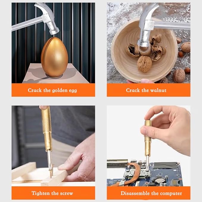 Claw Hammers GooMood 6 in 1 Metal Hammer 【a reliable set of tools for basic home maintenance】Multifunctional Camping Hammer Set Screwdriver with Screwdriver Hammers Hand Tools