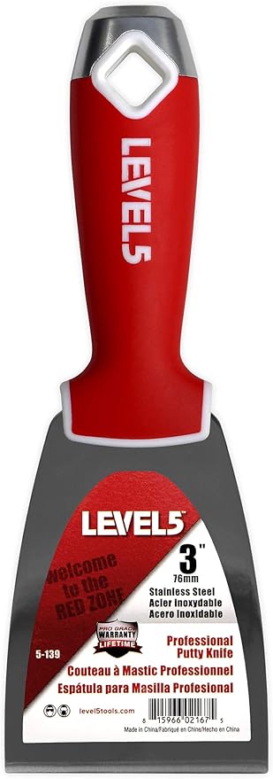 Joint Knife Set, Stainless Steel - LEVEL5 | Pro-Grade | Sheetrock Gyprock Drywall Plasterboard | 5-602