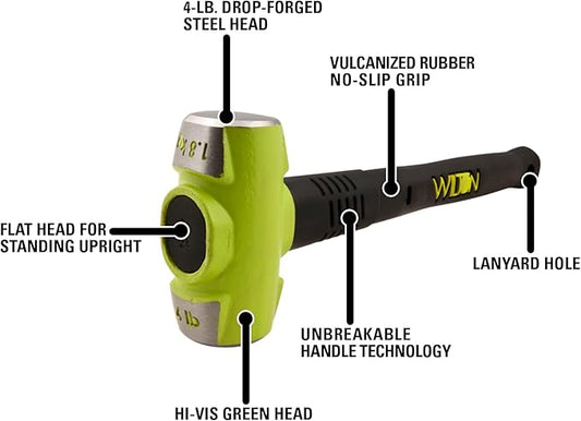 Wilton B.A.S.H 12" Sledge Hammer, 4 Lb Head (20412)