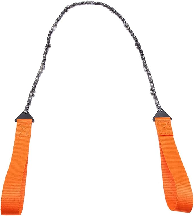 Pocket Chainsaw, 36 Inch Chain Rope Portable Hand Saw with 48 Bi-Directional Teeth chain saw Best Compact Handheld Camping and Survival Chain Saw for Fast Easy Cutting