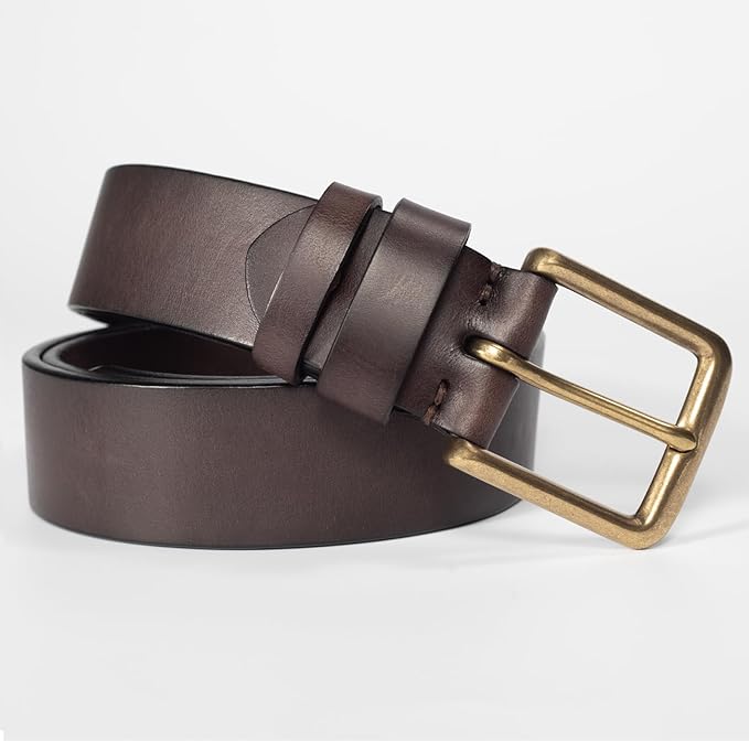 Thicken Full Grain Leather Mens Belt Heavy Duty Mens Work Belt Mens Belt High Hardness Buckle Packed In Gift Box