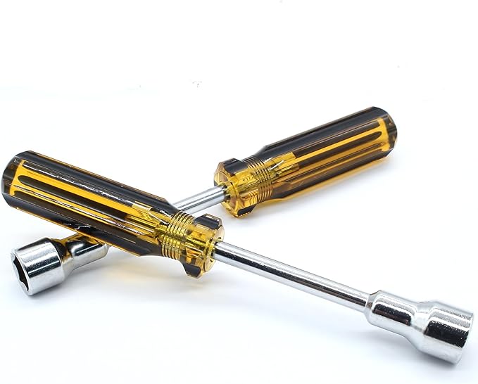 2Pcs 14mm Socket Wrench Screwdriver, Hexagon Nut Driver with Steel Cushion Grip for Easy Hand-Making and Repair Projects