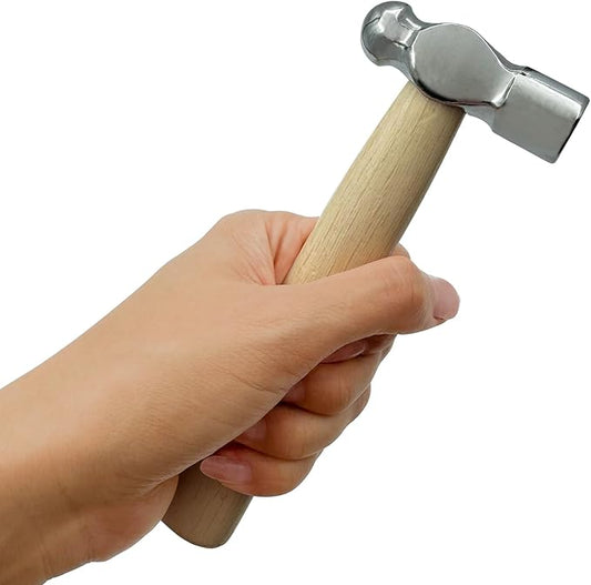 Mini Wooden Handle Round Head Hand Hammer,3 PCS Reinforced Ball Hammer,Mini Reinforced Ball Hammer,Round Head Wooden Handle,Escape Tool Hand Hammer for Prying Nails,Woodworking,Repairing
