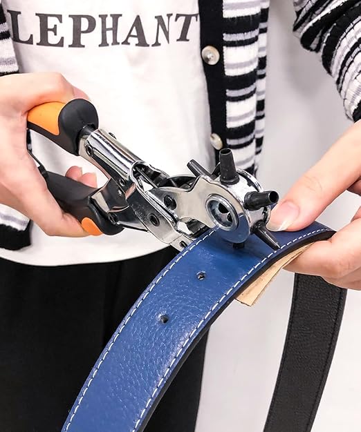 Leather Punch Tool for Belts - Leather Hole Punch Tool, Belt Hole Puncher for Leatheres, Belts, Watch, Handbag. Punches Plier for Diameter: 4.5/4/ 3.5/3/ 2.5/ 2mm.