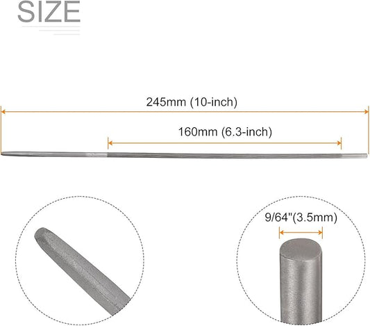 HARFINGTON Chainsaw File, 9/64-inch 3.5mm Round Sharpening Hand Files Tool with Spiral Cut for Chain Chainsaw Sharpening, Grinding