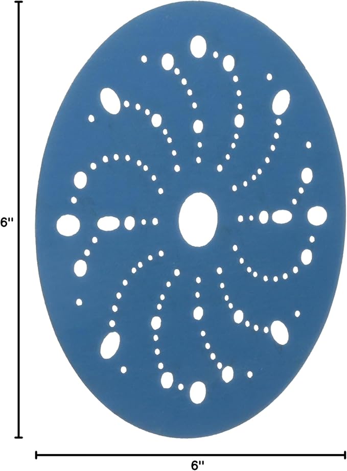 Mmm 36184 Hookit Blue Abrasive Disc Multi-hole 6 800g