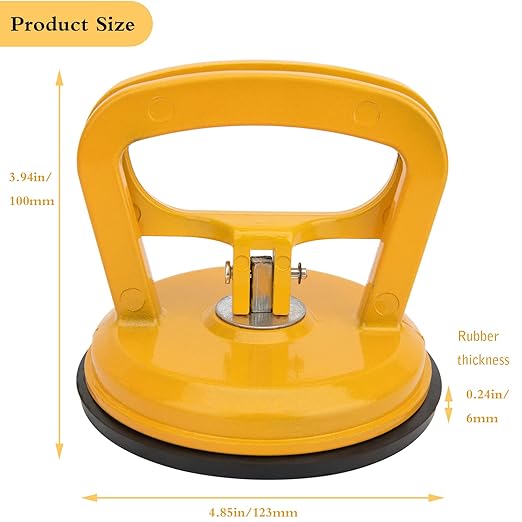 ASDFGHT Glass & Tile Suction Cup Lifter, Heavy Duty Aluminum, for Lifting Moving Glass, Tiles, Mirror, Granite, Fix Gap Laminate Floors (2Pack)