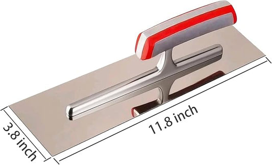 11.8x3.8 Inch Concrete Finishing Trowel - Premium Stainless Steel Masonry Tool for All Construction Finishing Needs, Drywall Tools