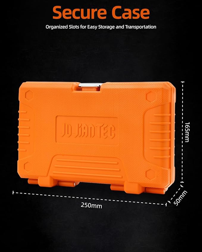 32-Piece Master HEX Bit Socket Set, S2 and Chrome Vanadium Steel, SAE & Metric, Corrosion Resistance, with Molded Case for Auto/Mechanical