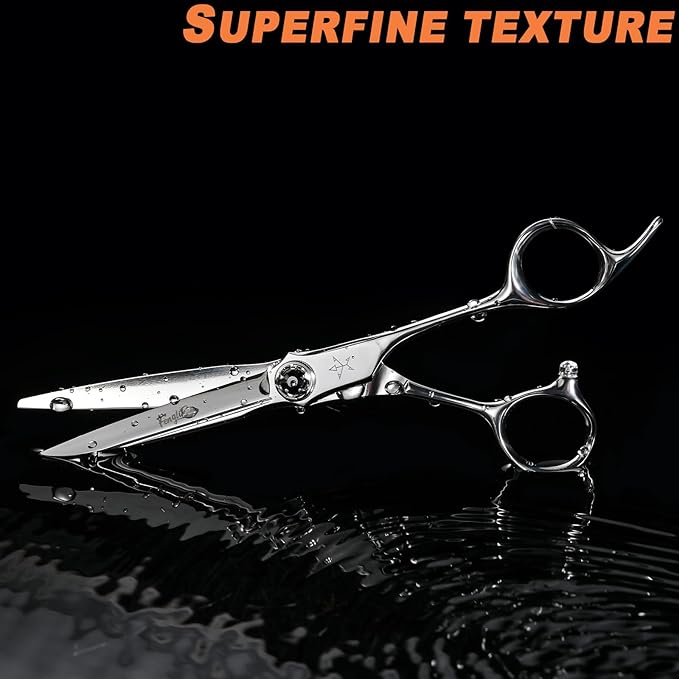High-end Professional Extremely Very Sharp Barber Hair Cutting Scissors Hairdresser Shears For Hair 6.5 Inch Haircut Scissor Made Of Stainless Steel For Hairdressing Salon and Home Use