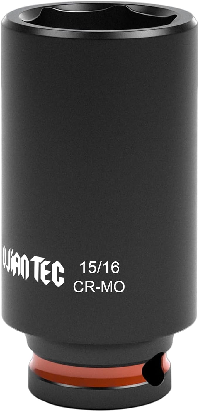 6-Point Deep Impact Socket, 3/8-Inch Drive 15/16 inch Socket, Cr-Mo,Automotive, Truck Maintenance, Heavy Equipment Repair