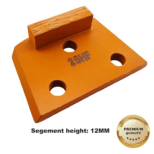 9 Pcs Pro Lavina Diamond Grinding Shoes Soft Bond for Hard Floor (Grit Optional), for Lavina Floor Grinding Machine (25 Grit - 1 Rectangle Segment S Bond for Hard Floor)