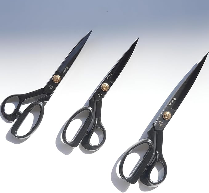 YLaziion Left-Handed 10-Inch Heavy-Duty Fabric Scissors, Classic Professional Tailor Shears ??Manganese Steel Fabric Shears with Adjustable Brass Screw for Sewing & Dressmaking, 0.67LB