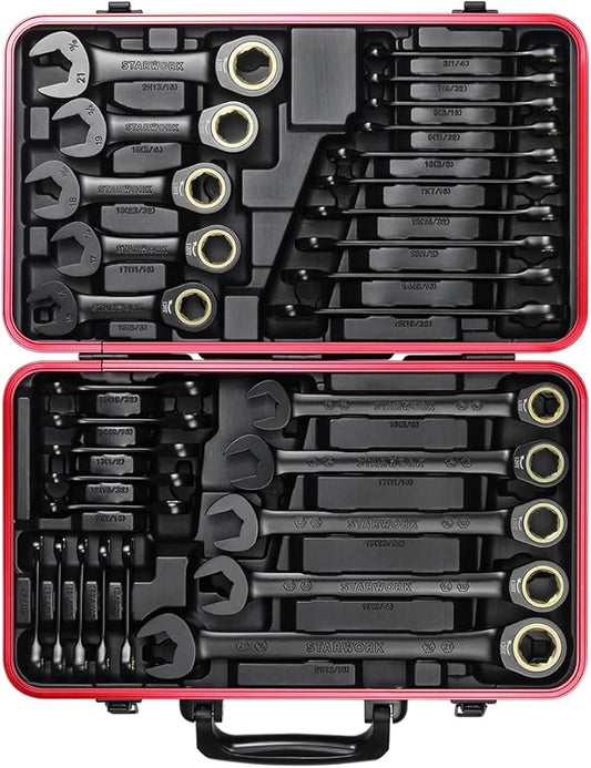 STARWORK TRUE MECHANIC??Ratcheting Wrench Set (30pc-Black)