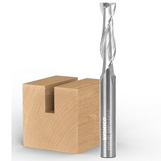 YONICO Upcut Router Bits Spiral 2 Flute Solid Carbide CNC End Mill 5/16-Inch Dia. 5/16-Inch Shank 31241-SC