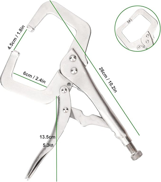 4 Pack 11 Inch Locking C Clamp, Heavy Duty 11 Inch C Clamp Locking Pliers for Home Improvement, Welding Tasks & Workshop