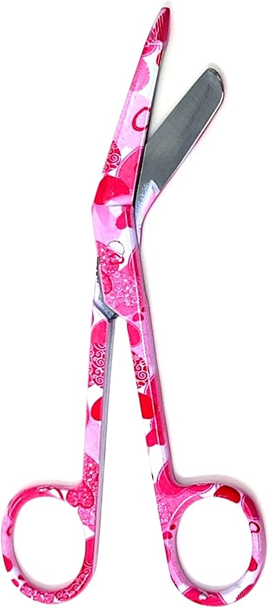 Set of 3 Assorted Pattern Nurse Doctor EMT Lister Bandage Scissors 5.5" (14cm), Stainless Steel, Premium Quality-Ideal Gift (PK2)