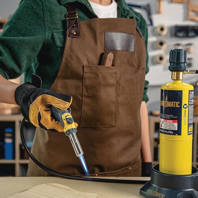 Bernzomatic FirePoint Creator Tool, Precision Flame Hand Torch for use with Bernzomatic MAP-Pro or Propane Fuel (Firepoint Tool + 3 MAP Pro Cylinders)