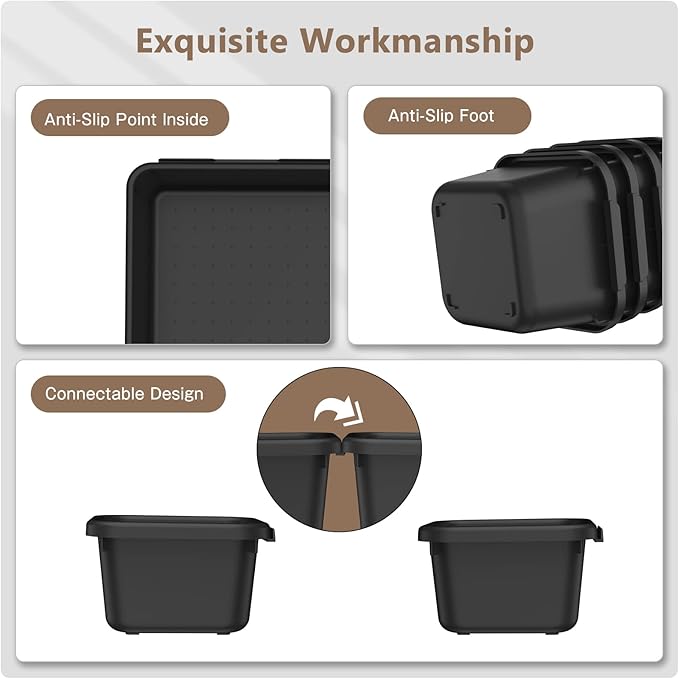 ?륪ore Larger Size?멇-LUGEI??9 PCS-5 Size??Tool Box Organizer Tray Divider Set?륛lack??Desk Drawer Organizer Bin, Garage Organization and Storage Toolbox for Rolling Tool Chest Cart WorkBench Part Widget