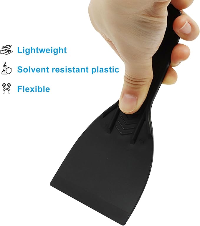 10 Pcs Plastic Putty Knife Scraper Set, 3 Inch Flexible Spackle Knife for Drywall Finishing, Plaster Scraping, Patching and Painting, Decals and Wallpaper Removal