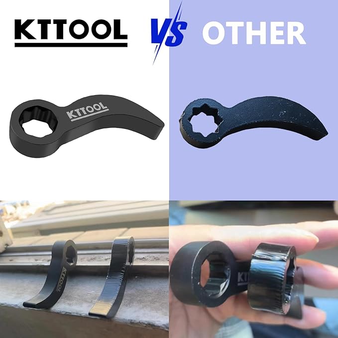 3 Pcs Pry Bar Wrench Adaptor Head Set, Crowbar Adapter Head Tool, Half Shaft Removal Car Repairing Tools 1/2" 3/8" 1/4" D (Square) Profile