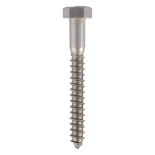 5/16 x 3 Stainless Lag Bolt (25-Pack) 18-8 Stainless Steel, Heavy Duty Hex Wood Lag Screw, ASME B18.2.1 Commercial/Industrial Grade by Makers Bolt