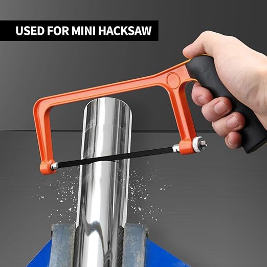 JUGREAT Professional Steel Mini Hacksaw Blades 6" / 150mm Length(24T 10 Pack), High Speed Steel Grounded Medium Teeth