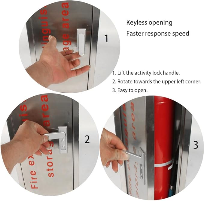Fire Extinguisher Cabinet,Box,Bracket, Wall Mount,Stainless Steel Suitable for 5LB,10LB Fire Fxtinguisher
