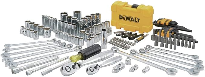 DEWALT Mechanics Tools Kit and Socket Set, 142-Piece, 1/4 & 3/8" Drive, MM/SAE (DWMT73802)