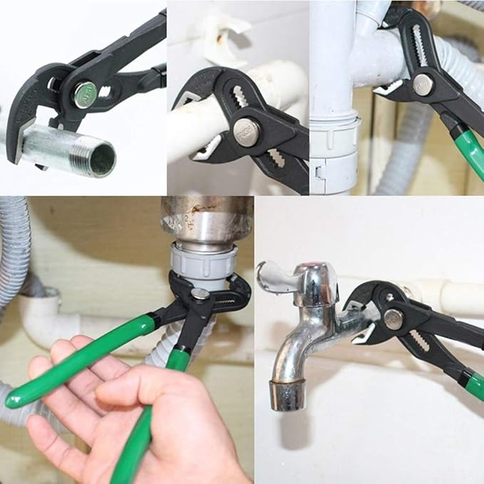 Water Pump Pliers, Heavy Duty Adjustable 45# Steel Plumbing Pliers with Pipe Wrench for Plumbers and Industrial Use (20.3cm/8in)