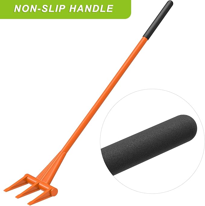 Dolibest 56'' Demo Bar, Heavy Duty 3-Tine Wrecking Bar with Ergonomic Handle for Efficient Wooden Demolition and Renovation, All-Steel Construction