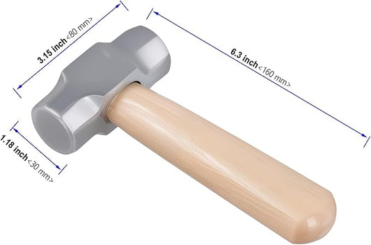 4 Pack Mini Sledge Hammer, Sledge Hammer with Wood Handle, 1 LB Crack Hammer for Metal Working and House Repairs