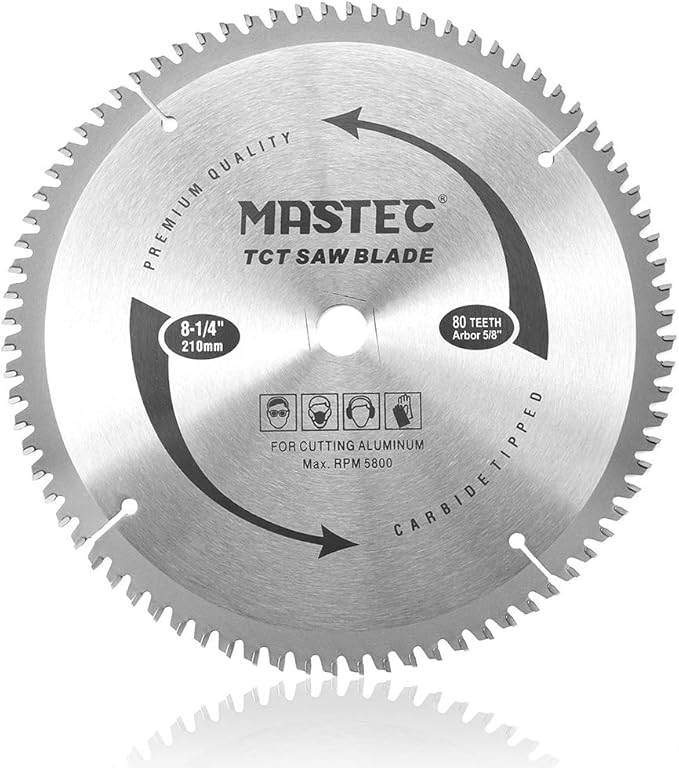 8-1/4 Inch 80 Tooth TCG for Aluminum and Non Ferrous Metals Cutting with 5/8-Inch DMK Arbor