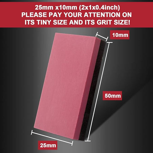 Small Sharpening Stone,2 in 1 Dual Sided 800#/3000# Combination Pocket-sized Whetstone,Coarse/Fine Polishing Boron Carbide and Red stone (1.97x0.98x0.39inch)