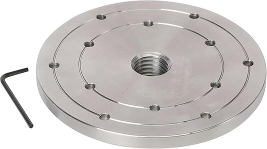 6" Wood Lathe Steel Faceplate, 1?쓝8TPI Spindle Thread Woodworking Machine Chuck Face Plate