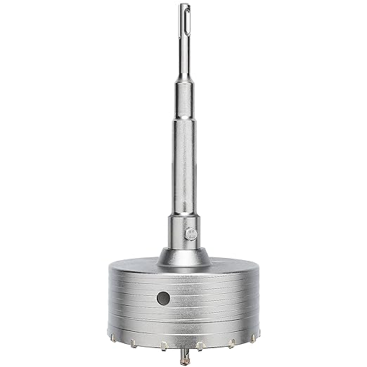 4.92 inch / 125mm Concrete Hole Saw with SDS Plus Shank Connecting Rod,6.3mm Tungsten Carbide Tip Cement Hole Saw for Concrete Cement Brick Wall (125mm (4.92 inch))