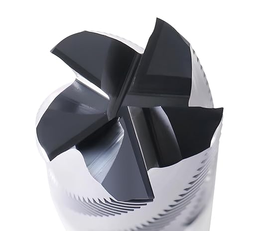 Accusize Industrial Tools Fine Tooth M42 8% Cobalt Tialn Roughing End Mill, 1'' Diameter, 1'' Shank Diameter, 2'' Flt Length, 4-1/2'' Oal, 1104-0001