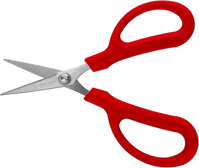 VAMPLIERS 6 1/4" Fiber Optic Kevlar Scissors Industrial Grade Carbon Steel Shears - Cuts Kevlar, Dyneema, Spectra, Vectran, Dacron, Nomex, Technora, Innegra, Carbon Fiber, Fiberglass