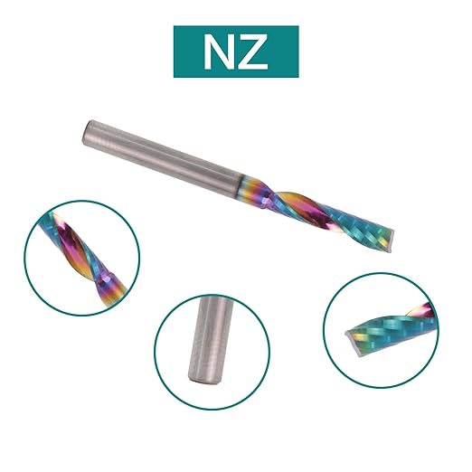 NZtools 10PCS 1/8" End Mills, 1 Flute Carbide Square Milling Bits, TISIN Coating Milling Bits for Alloy Steels, Hardened Steels