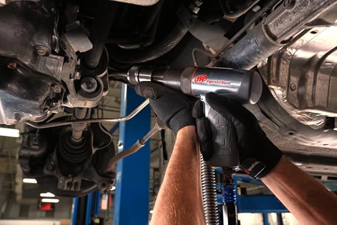 Ingersoll Rand 119MAX Long-Barrel Air Hammer, Quick Change Retainer, Anti Vibration Power Tool, Comfort Grip, Lightweight, Gray