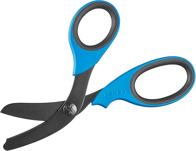 XSHEAR짰 7.5??Extreme Duty Trauma Shears. Tough and Durable Medical Scissors for the Paramedic, EMT, Nurse or any Emergency Healthcare Provider - Blue/Gray