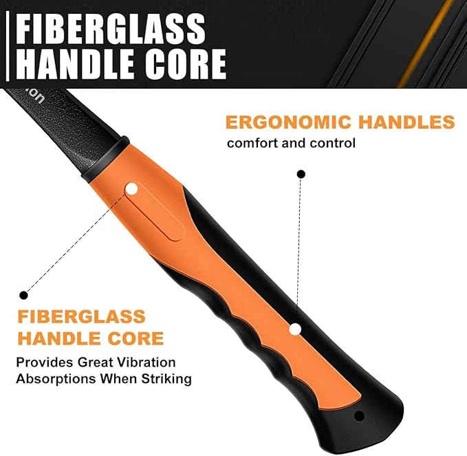 36 oz Ultra Rock Pick Hammer – Heavy-Duty Masonry & Bricklayer Tool with Comfortable Rubber Grip – Ideal for Rock Hounding & Geological Study