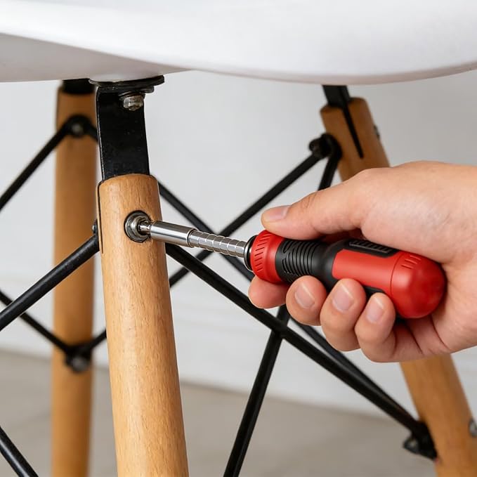 Multiuse Screwdriver 13-in-1 with Adjustable Shaft, All in One Screwdriver Set with Phillips, Flathead, Hex, Torx Security, Robertson/Square and 1/4 Nut Driver/Bit Holder
