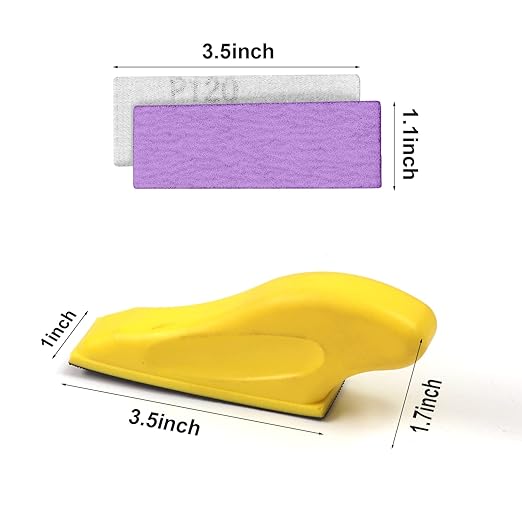 MAXMAN Micro Sand Paper Assortment Pack, 110PCS Hook & Loop Wet Dry Sandpaper 80 to 3000 Grit, 3.5?쓝 1?쒾mall Sanding Block Finger Sander, Detail Sander for Wood Furniture, Crafts, Metal Sanding Tools