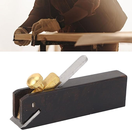 Wood Plane, 2.95x0.55in Small Hand Plane, Ebony Small Trimming Planer, Flat Bottom Hand Planing Tool for Carpenter Trimming, Chamfering, Planing, DIY Wood Cutting