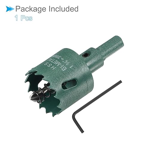 Bi-Metal Hole Saw, 35mm 1-3/8 Inch Dia Hole Saw, High Speed Steel Cutter - (Applications: for Wood Brass Zinc), 1-Pieces