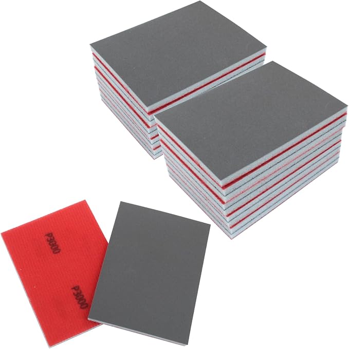 20Pcs 3000 Grit Sanding Sponge, 4" x 3" Soft and Cozy Sponge Wet Dry Sandpaper, Ultra Fine Grit Sanding Sponge for Smooth Finishing