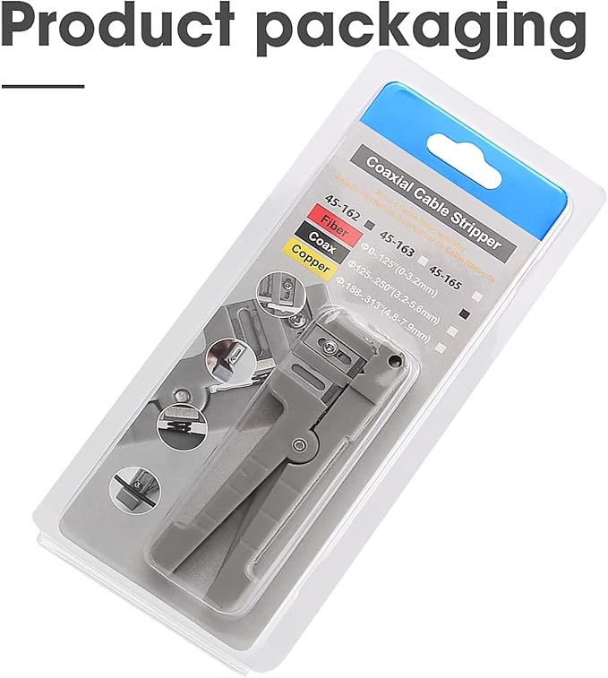 3pcs Fiber Optic Coaxial Cable Stripper 45-162&45-163&45-165 suitable for wire diameters of 0-7.9mm Fiber Transverse Loose Tube Stripper Fiber Optic Cable Stripping Cleaver Slitter